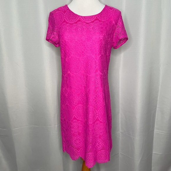 Laundry by Shelli Segal scalloped lace dress - Picture 2 of 7